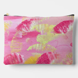 Pink Abstract Art Zipper Pouch or Makeup Bag Zubehörtasche