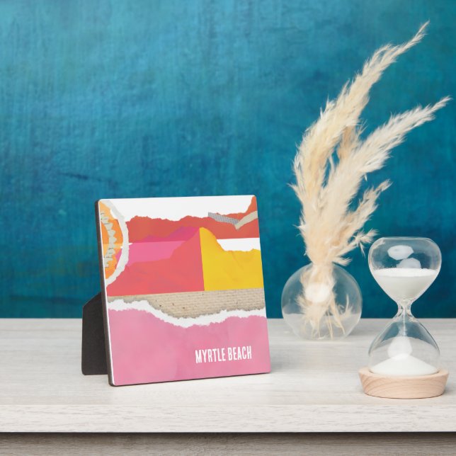 pink abstract scenery desk plaque/Personalize Fotoplatte (InSitu)