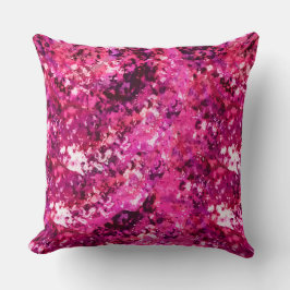 Pink Abstract Splatter Throw Pillow Kissen