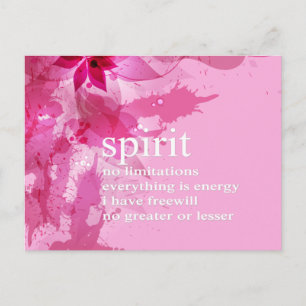 Pink Abstrakt inspirierendes spirituelles Zitat Postkarte