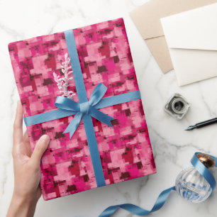Pink Abstrakt Paint Geschenkpapier