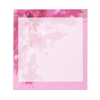 Pink Abstrakt Pastell Wasserfarbe Notizblock