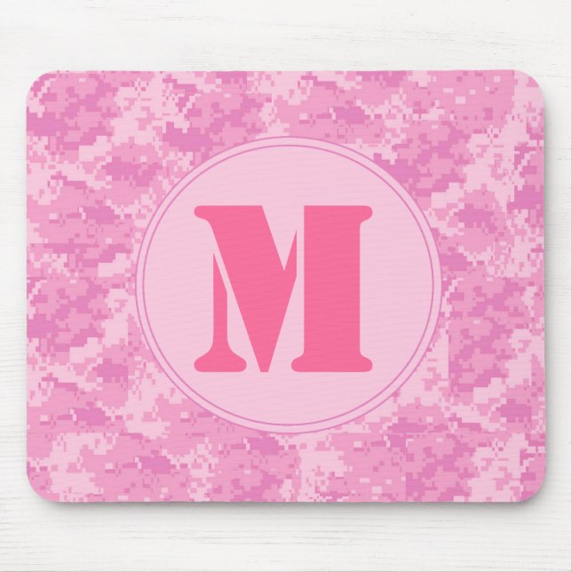 Pink ACU Camouflage Camouflag Monogram Initial Mou Mousepad (Vorne)