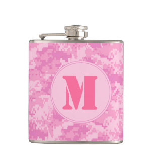 Pink ACU Camouflage Camouflage Monogram Whiskey Fl Flachmann