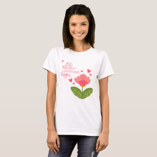 Pink Adventures Niedlicher Blumeninspirivity T - S T-Shirt