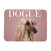 Pink Afghane Hound Hund Covergirl