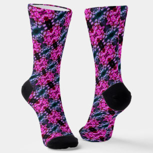 Pink African Daisy Blume Abstrakt Art Socken