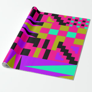 Pink African Kente Wrapping Paper Geschenkpapier