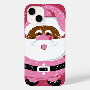 Pink Afroamerikanischer Weihnachtsmann Weihnachten Case-Mate iPhone 14 Hülle