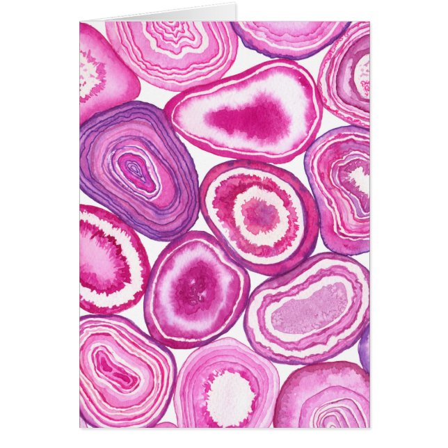 Pink agate Aquarell (Vorne)