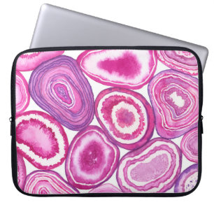 Pink agate Aquarell Laptopschutzhülle