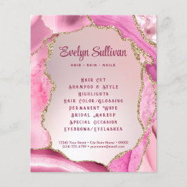 Pink Agate Imitats Foil Flyer