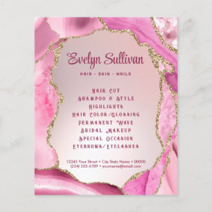 Pink Agate Imitats Foil Flyer