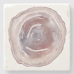 Pink Agate Steinuntersetzer