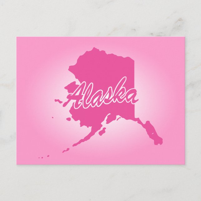 Pink Alaska Postcard Postkarte (Vorderseite)