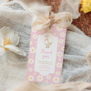 Pink Albern Gänse Kinderdusche Danke Tag Geschenkanhänger