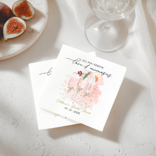 Pink Alles was du brauchst ist Liebe und Mimosas B Serviette