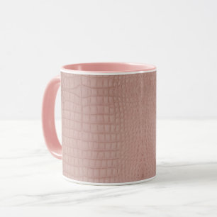 Pink Alligator Textur drucken Tasse