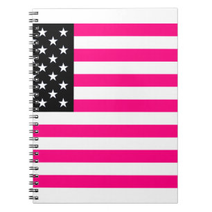 pink american flag notizblock