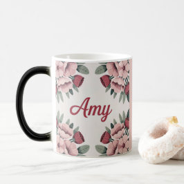 Pink Amy Floral Morphing Mug Verwandlungstasse