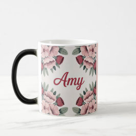 Pink Amy Floral Morphing Mug Verwandlungstasse