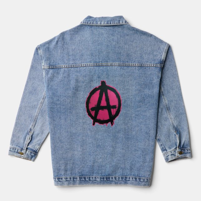 Pink and anarchy! jeansjacke (Rückseite)