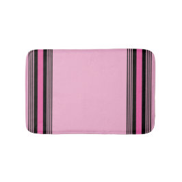 Pink and Black Bath Mat Badematte