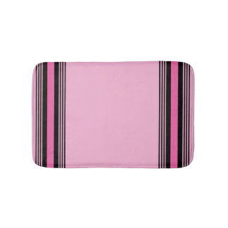Pink and Black Bath Mat Badematte