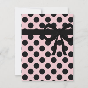 Pink and Black- Polka Dots Einladung