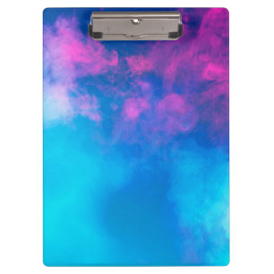 Pink and Blue Colored Smoke Zazzle _Growshop Klemmbrett