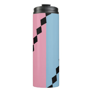 Pink and Blue Diamond Diagonal  Thermosbecher