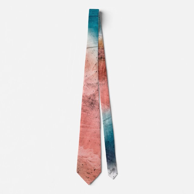 Pink and Blue Metal Textures Krawatte (Vorderseite)
