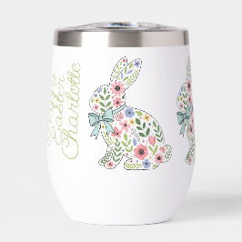 Pink and Blue Wildflower Easter Rabbits