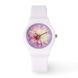 Pink and cream flower armbanduhr
