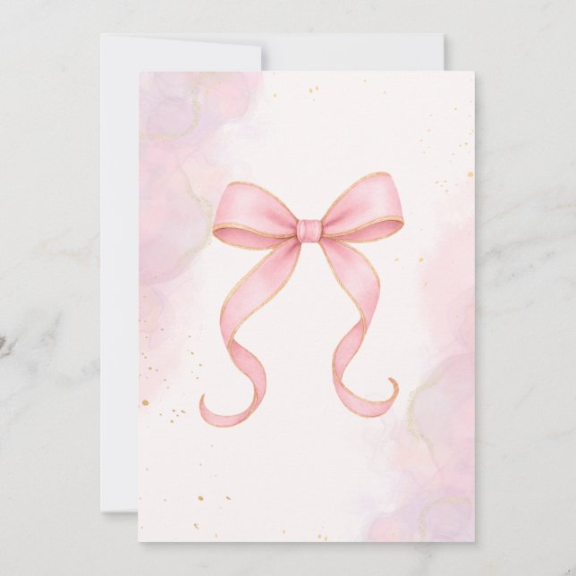 Pink and Gold Baby Shower Invitation (Rückseite)