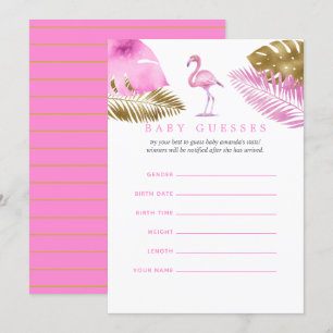 Pink and Gold Flamingo Baby Showköche Baby Ratings Einladung