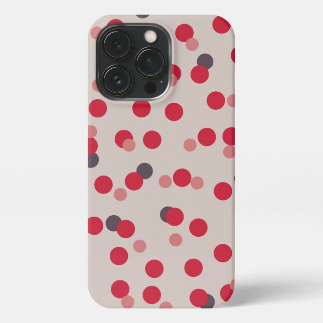 pink and gray dots iPhone hülle (Rückseite)