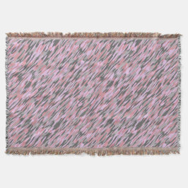 pink and gray green camo abstract decke