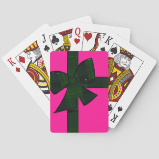 Pink and green gift wrap theme playing cards spielkarten