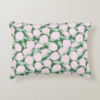Pink and Green Hydrangea Floral Dekokissen