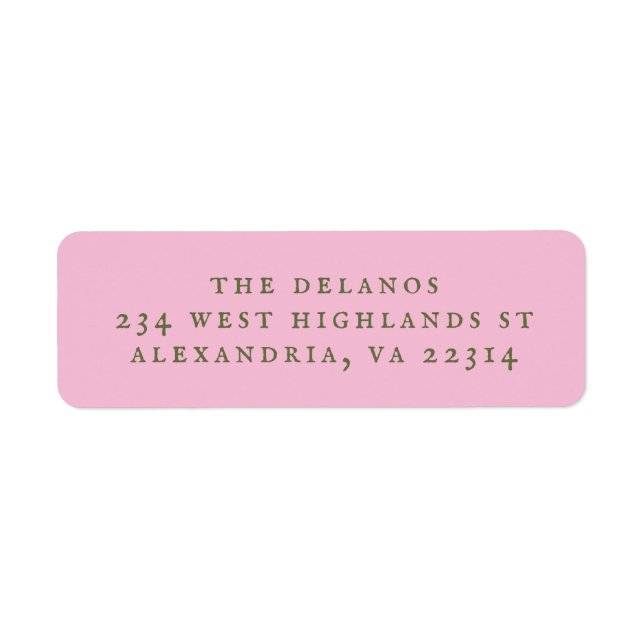 Pink and Green Simple Antique Serif Text (Vorne)