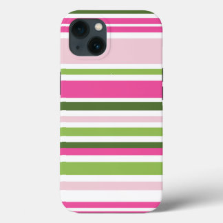 Pink and Green Stripe Tough Case-Mate iPhone Case