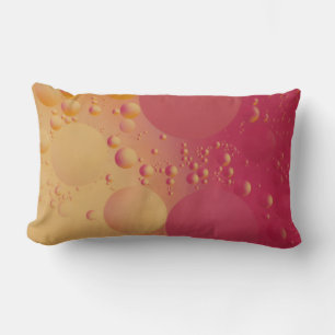 Pink and orange bubble digital lendenkissen