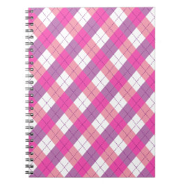 Pink And Purple Argyle Notizblock