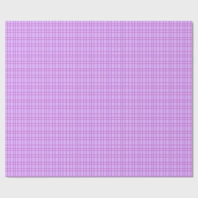 Pink and purple flower checkered pattern geschenkpapier (Flach)