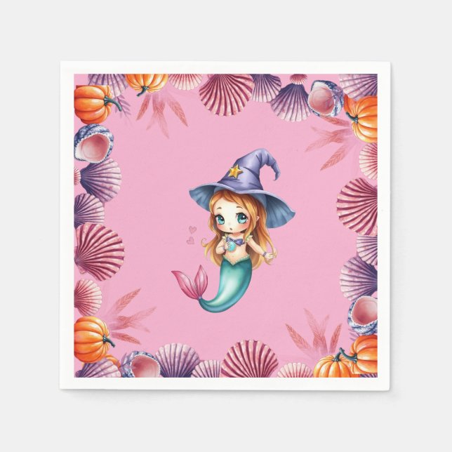 Pink And Purple Seashells  Serviette (Vorderseite)