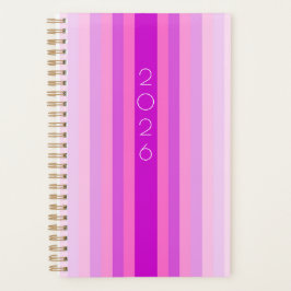 Pink and Purple Stripe 2026 Planner Planer
