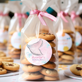 Pink and purple watercolor mermaid tail  runder aufkleber