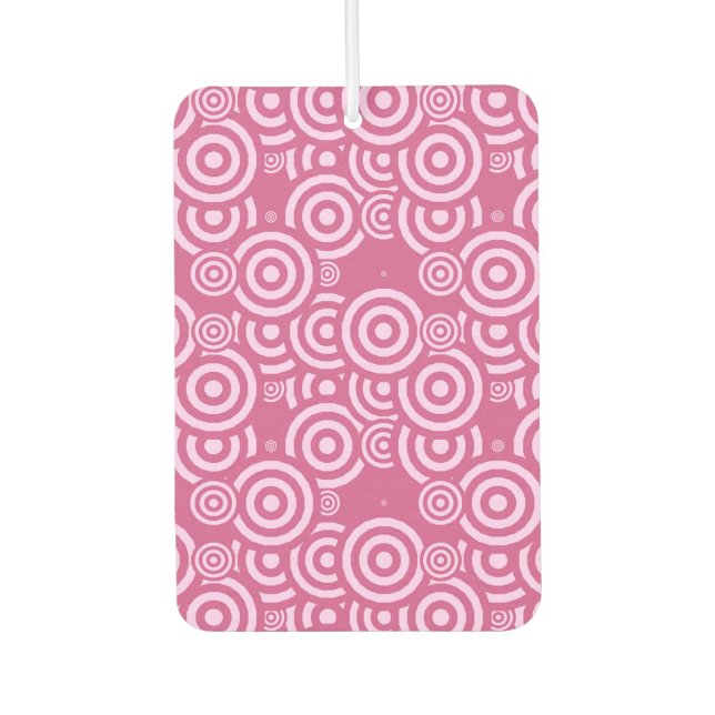 pink and white geometric autolufterfrischer (Vorderseite)