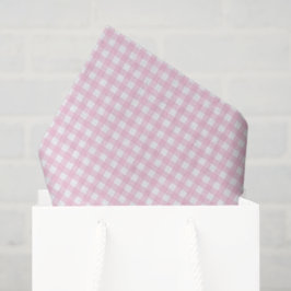 Pink and White Gingham Seidenpapier